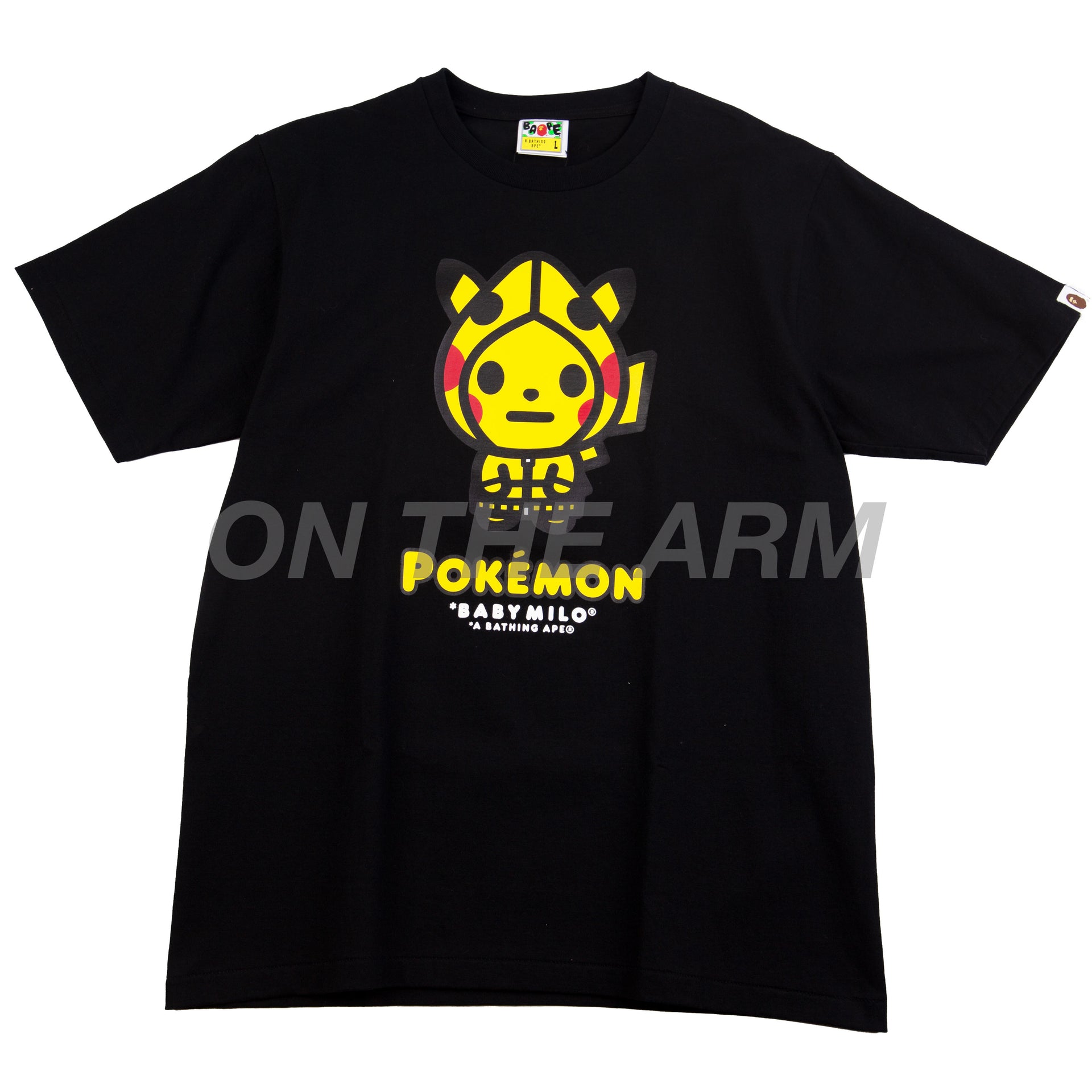 Bape Black Pikachu Baby Milo Tee