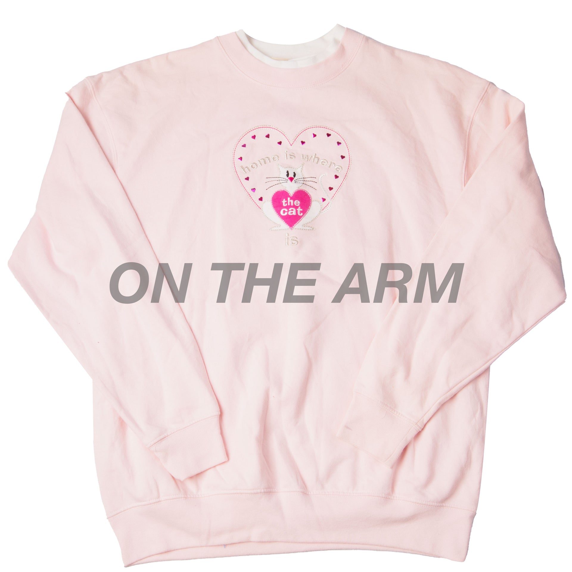 Vintage Pink Cat Crew