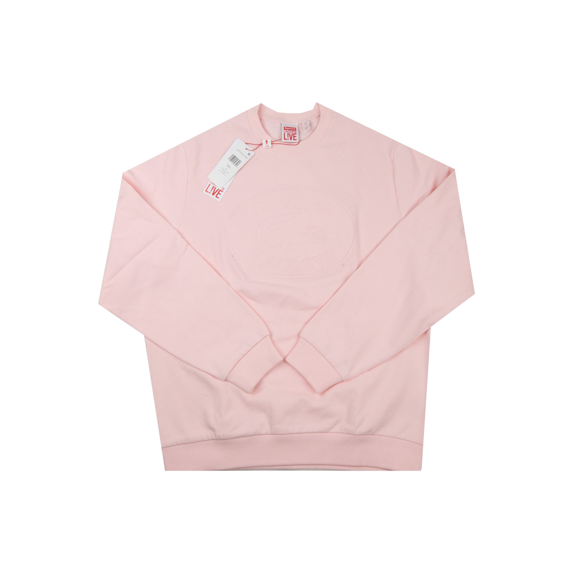Supreme Pink Lacoste Pique Crew
