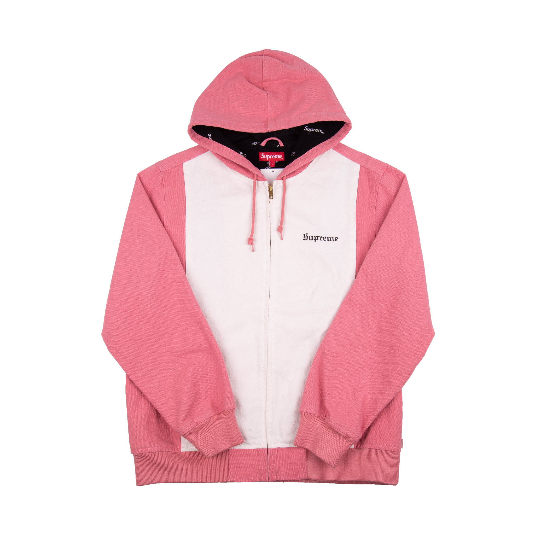 Supreme Pink Two Tone Hooded Work Jacket