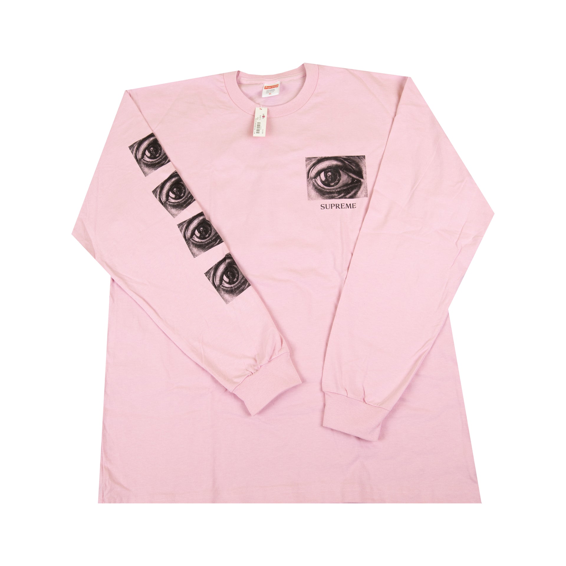 Supreme Pink MC Escher Eyes L/S