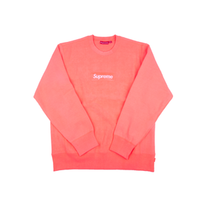Supreme Fluorescent Pink Box Logo Crew