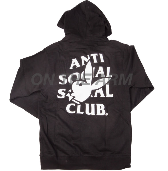 Anti Social Social Club Black Playboy Bunny Logo Hoodie
