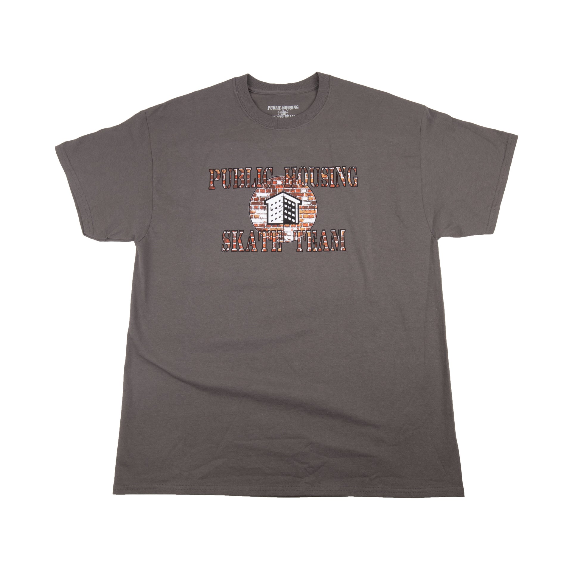 Public Housing Skate Team Grey Bricks Tee