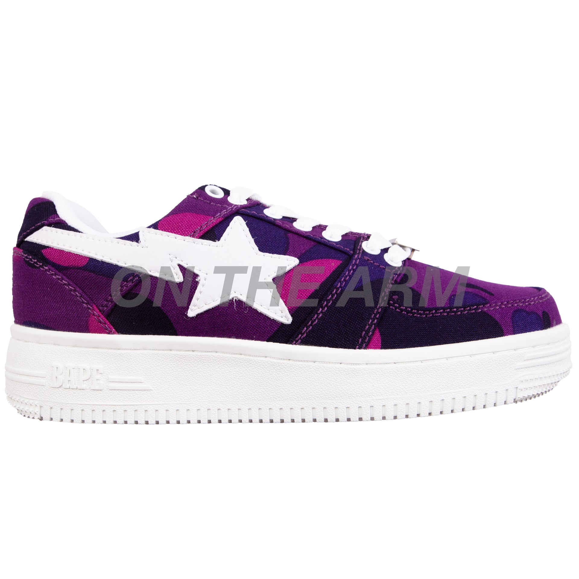Bape Purple Color Camo Bapesta