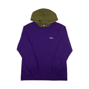 Supreme Purple Contrast Hooded L/S
