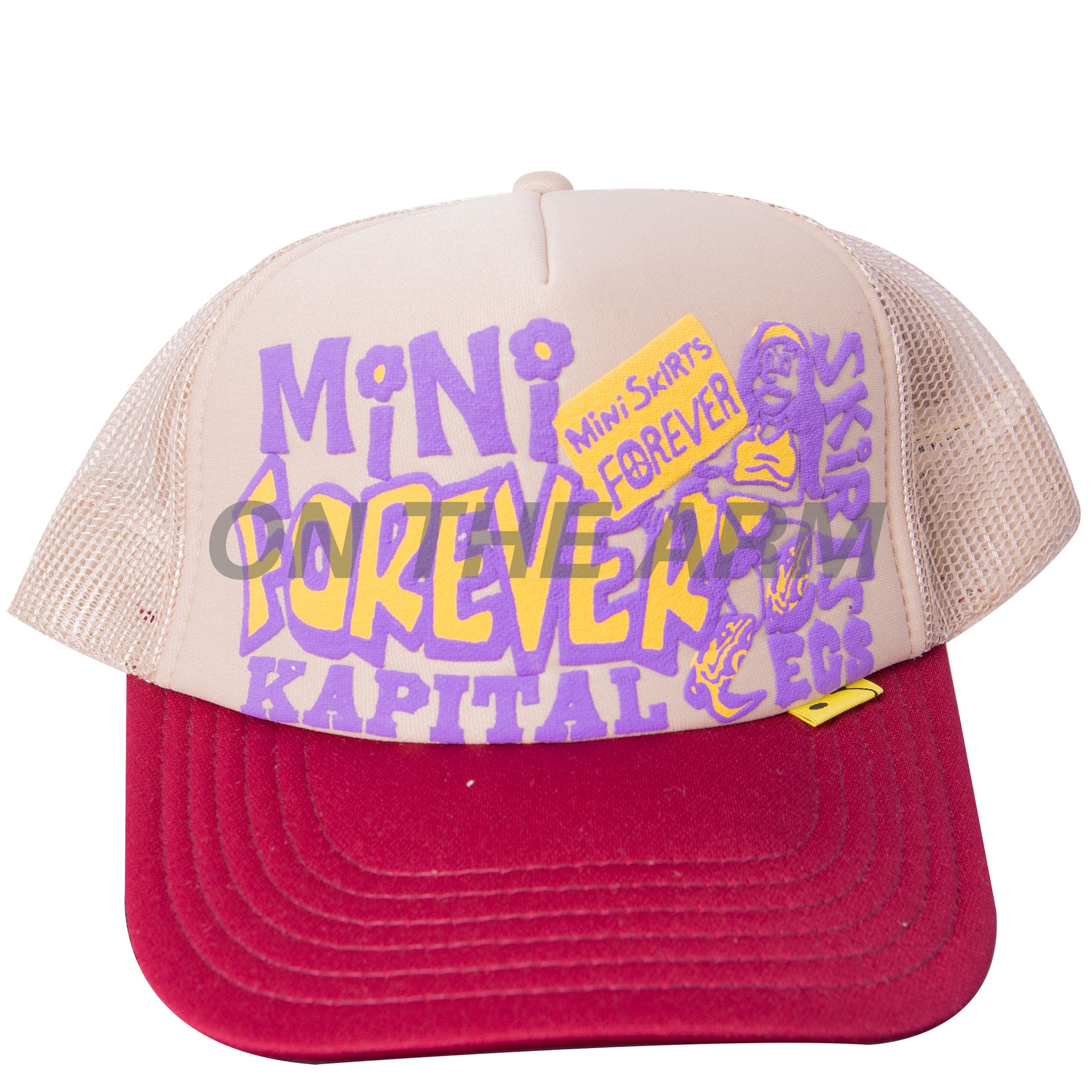 Kapital Beige/Engine Mini Skirt Trucker Hat