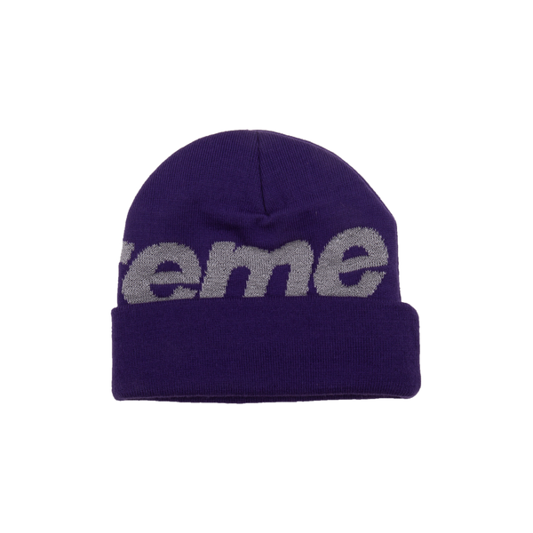 Supreme Purple Big Logo Beanie