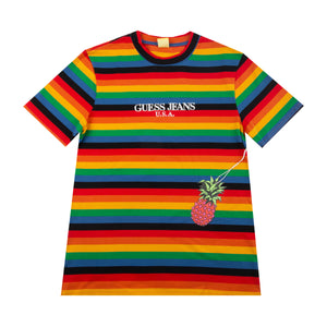 Guess Jeans Rainbow Striped Tee