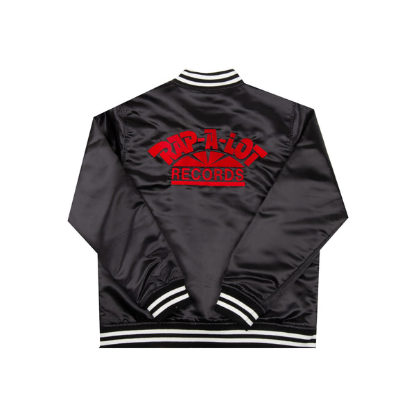 Supreme Black Rap A Lot Records Satin Varsity Jacket
