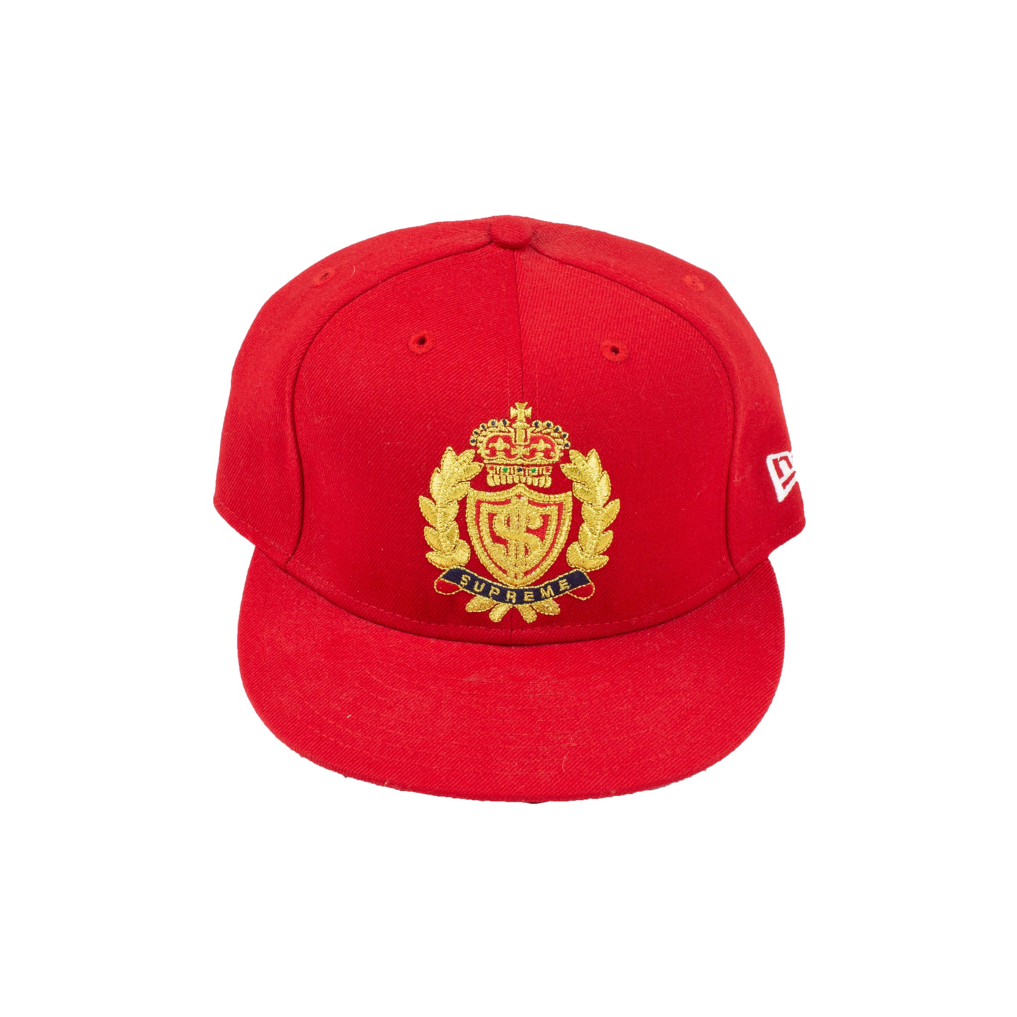 Supreme Red Crest New Era Fitted Hat