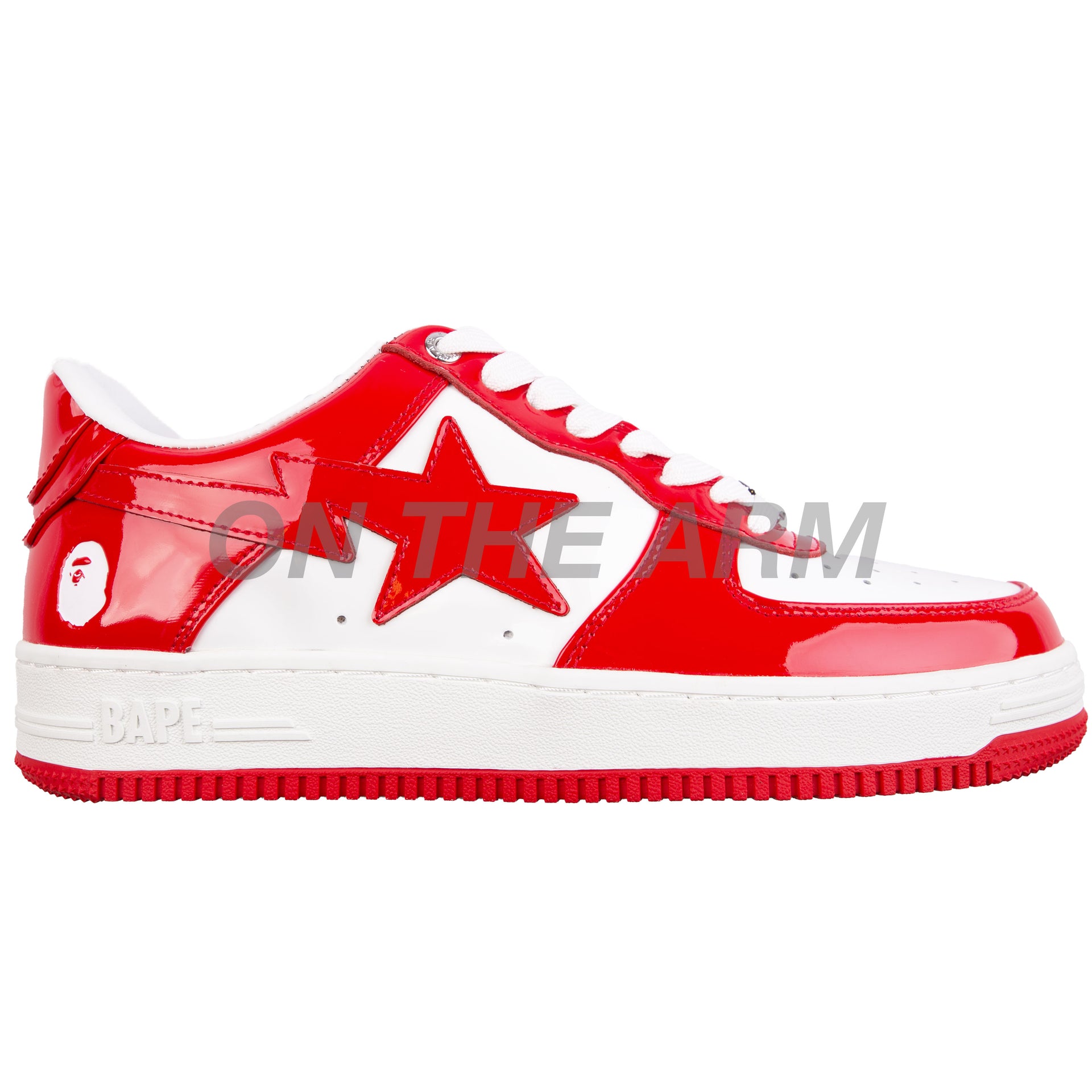 Bape Red Patent Leather Bapesta