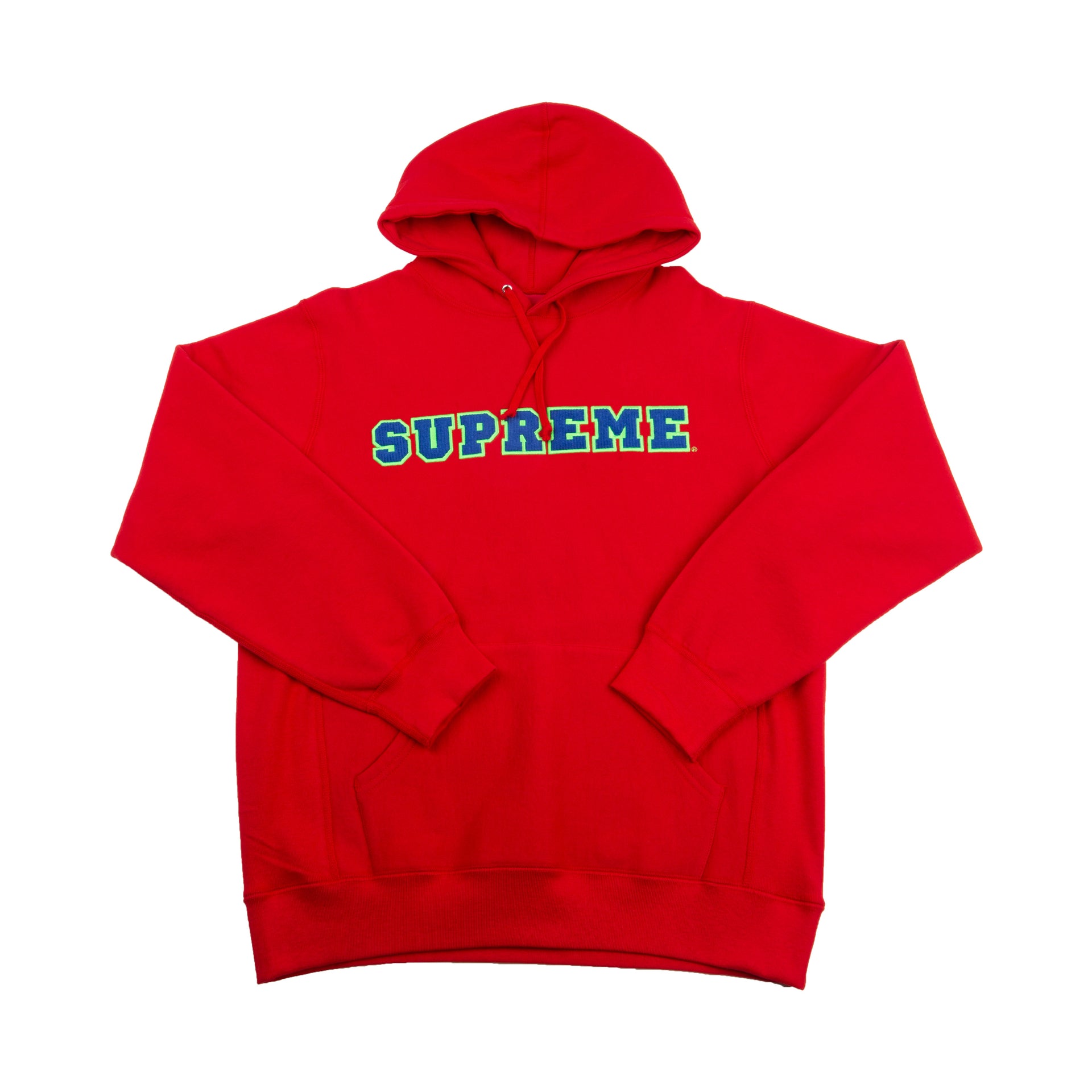 Supreme Red Collegiate Logo Hoodie