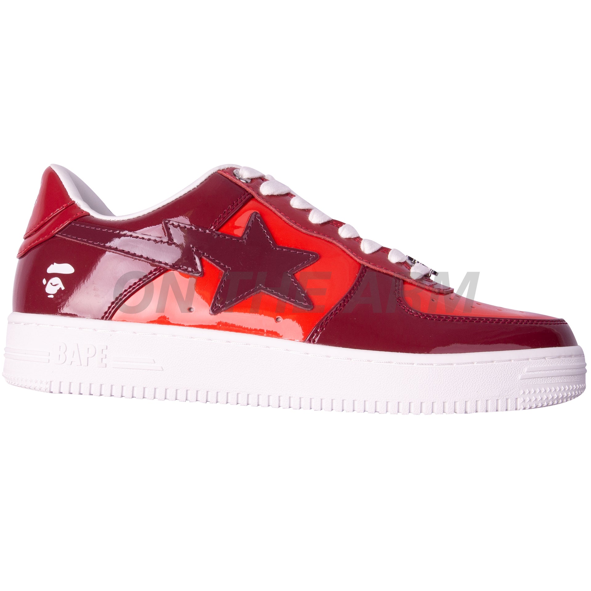 Bape Red Color Combo Bapesta