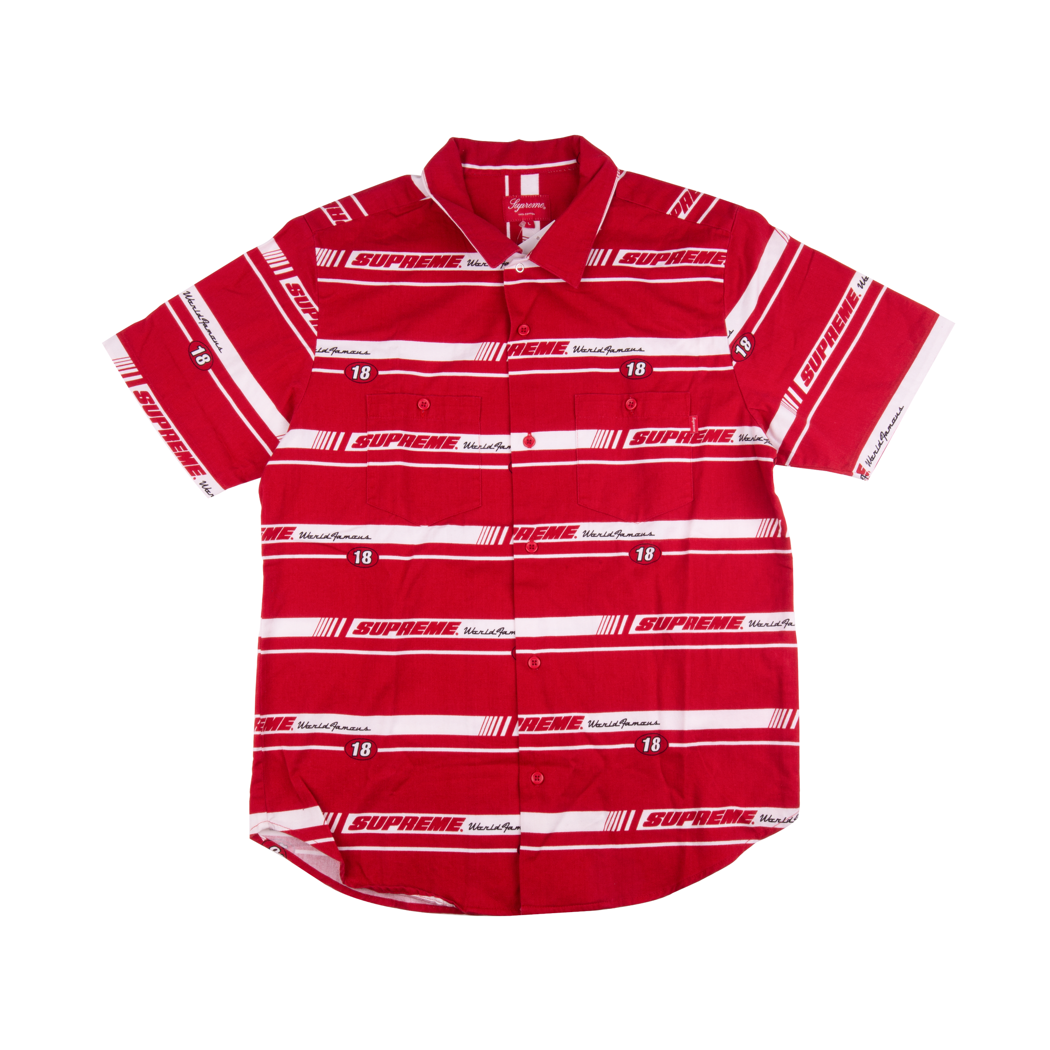 Supreme Red Racing Work Shirt