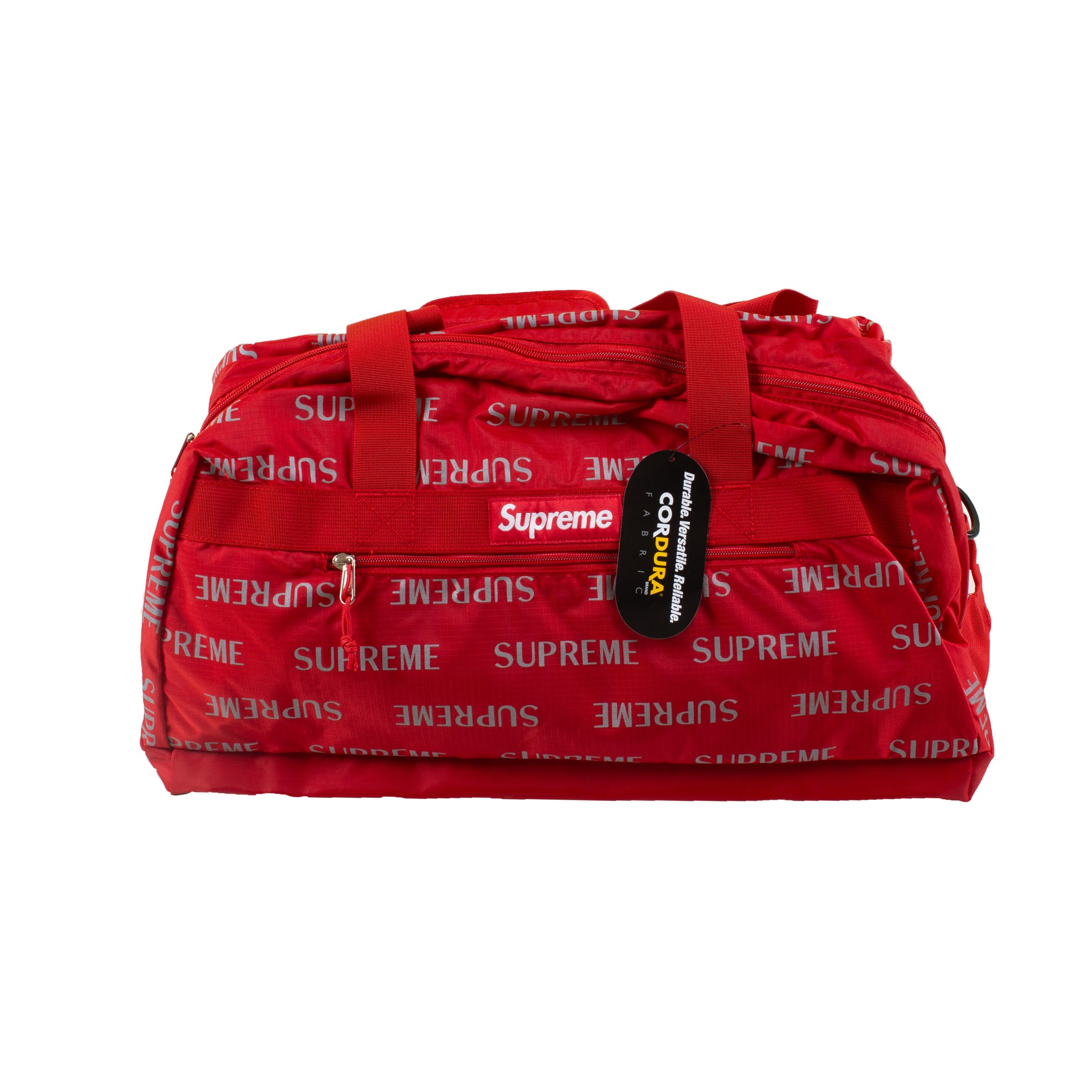 Supreme Red Repeat Duffle Bag