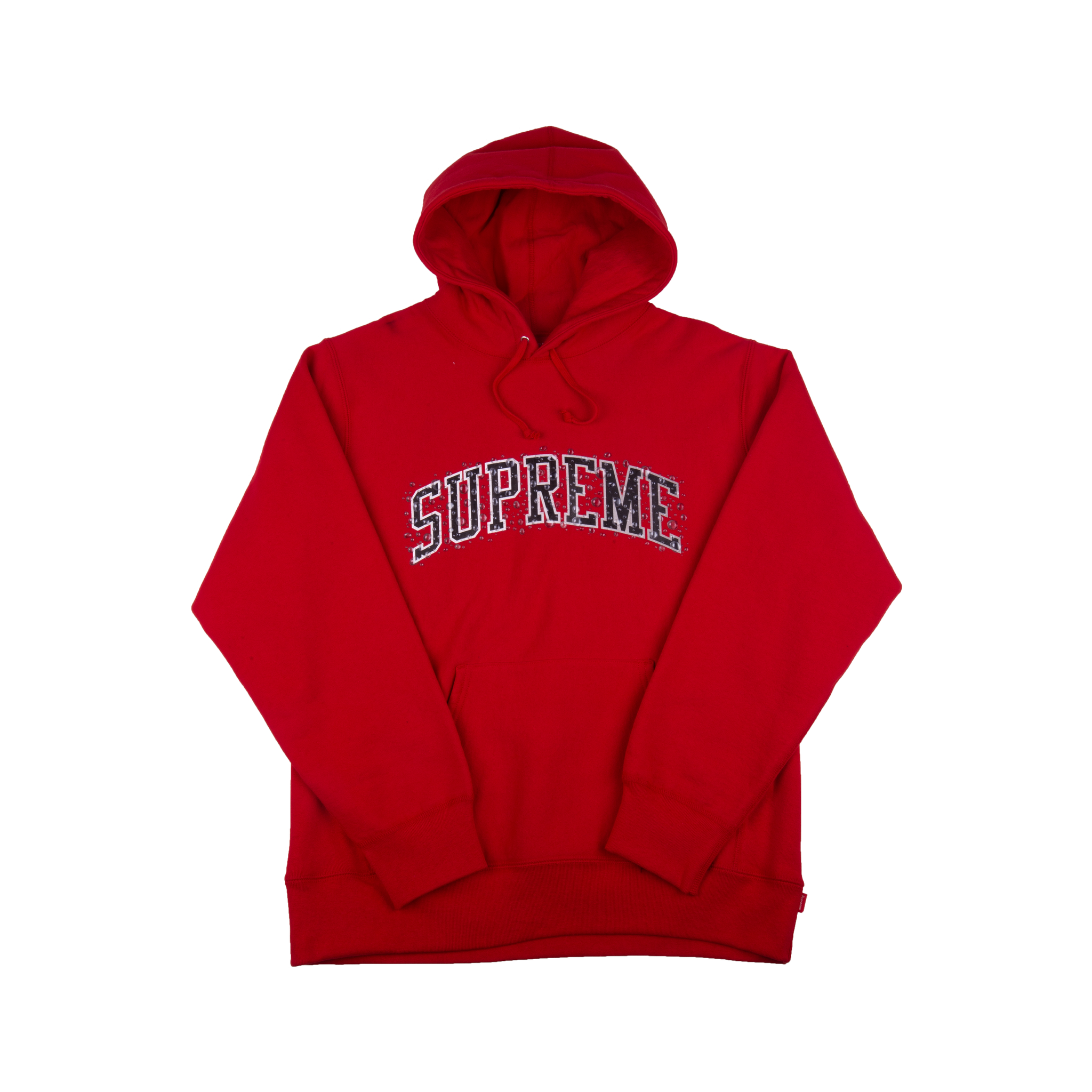 Supreme Red Water Arc Logo Hoodie