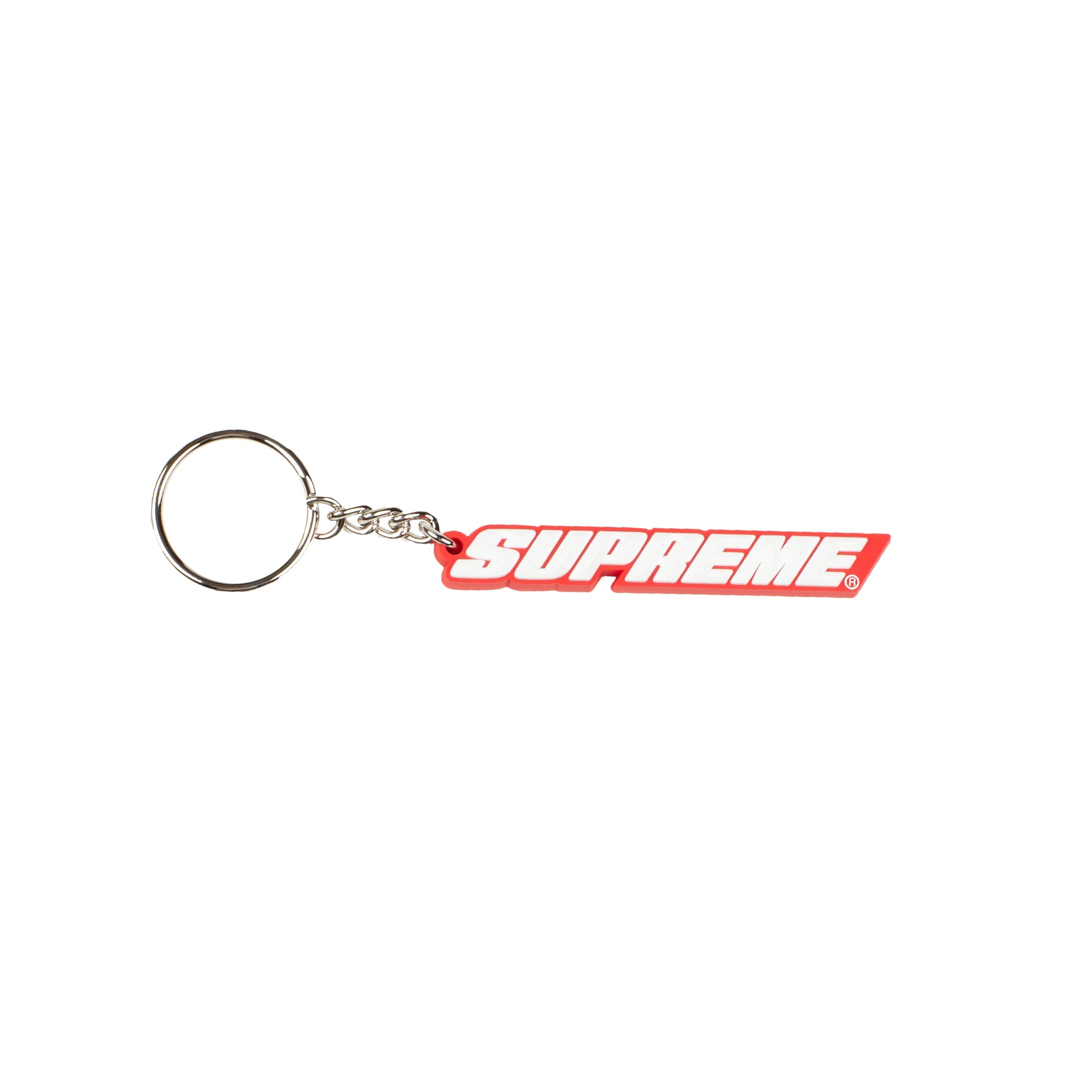 Supreme Red Bevel Keychain