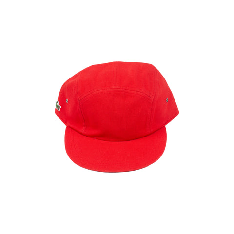 Supreme Red Lacoste Pique Camp Cap
