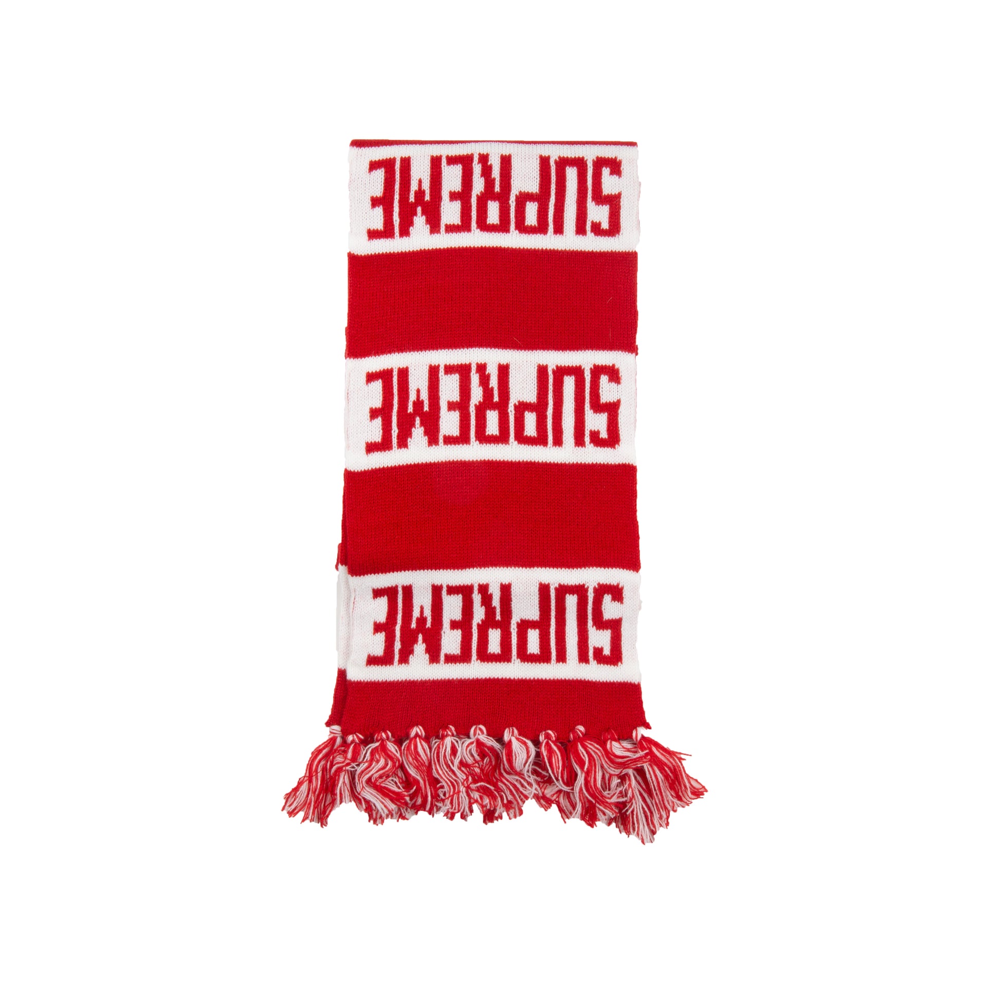 Supreme Red Bar Stripe Scarf