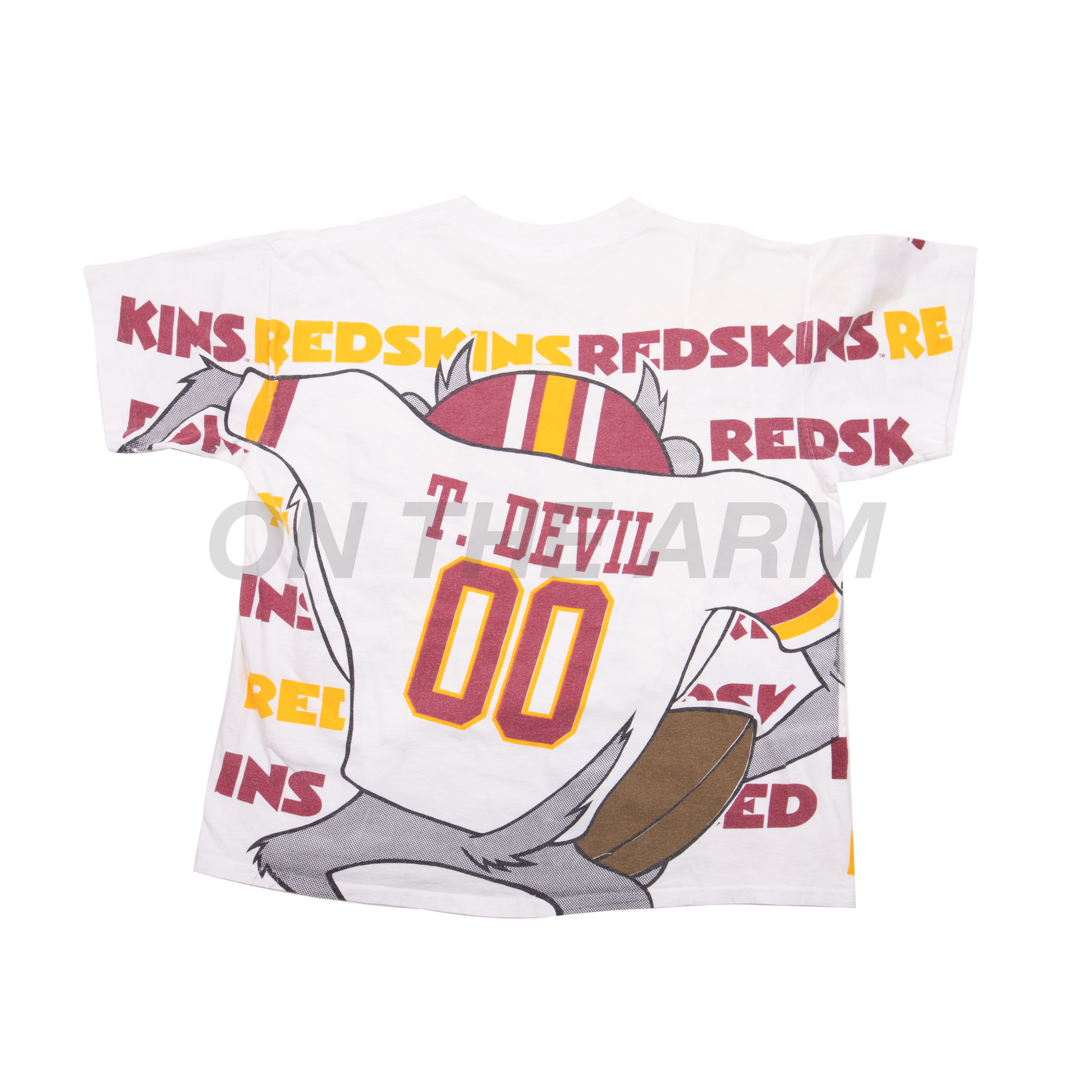 Vintage White Taz Redskins Tee