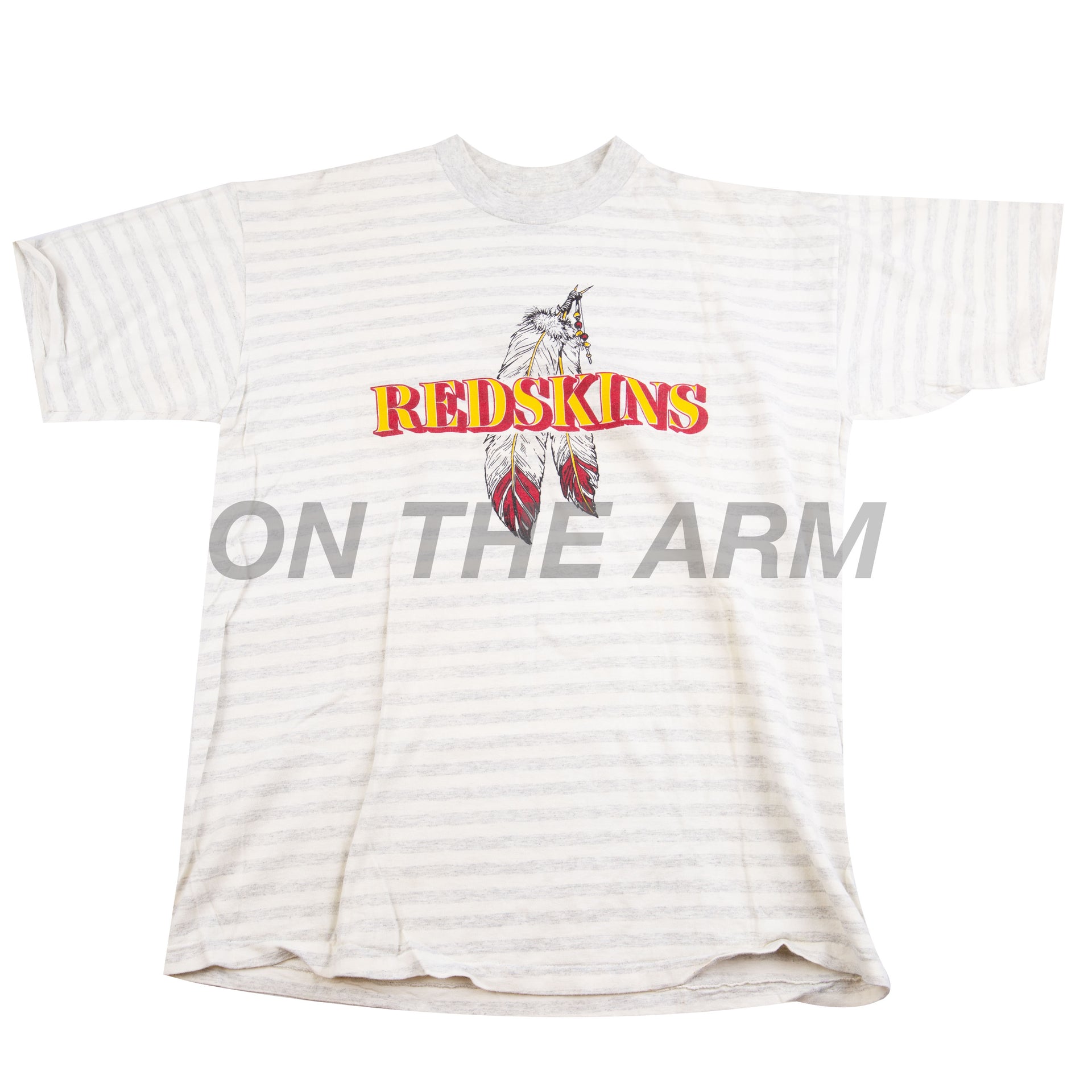 Vintage Grey Striped Washington Redskins Tee