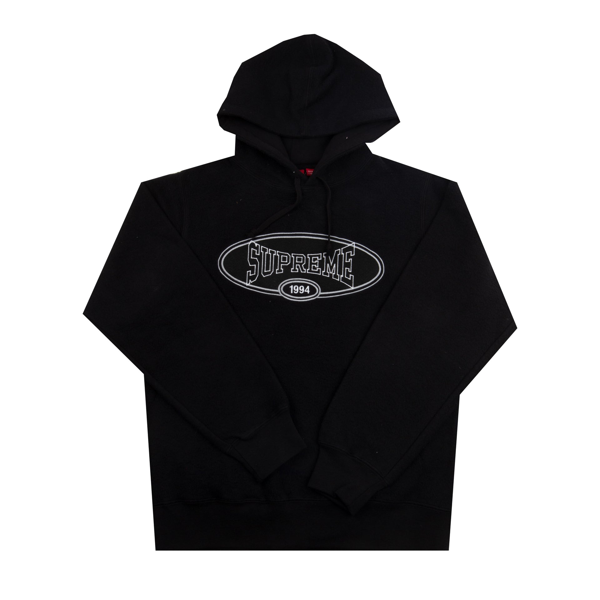 Supreme Black Reverse Fleece Hoodie