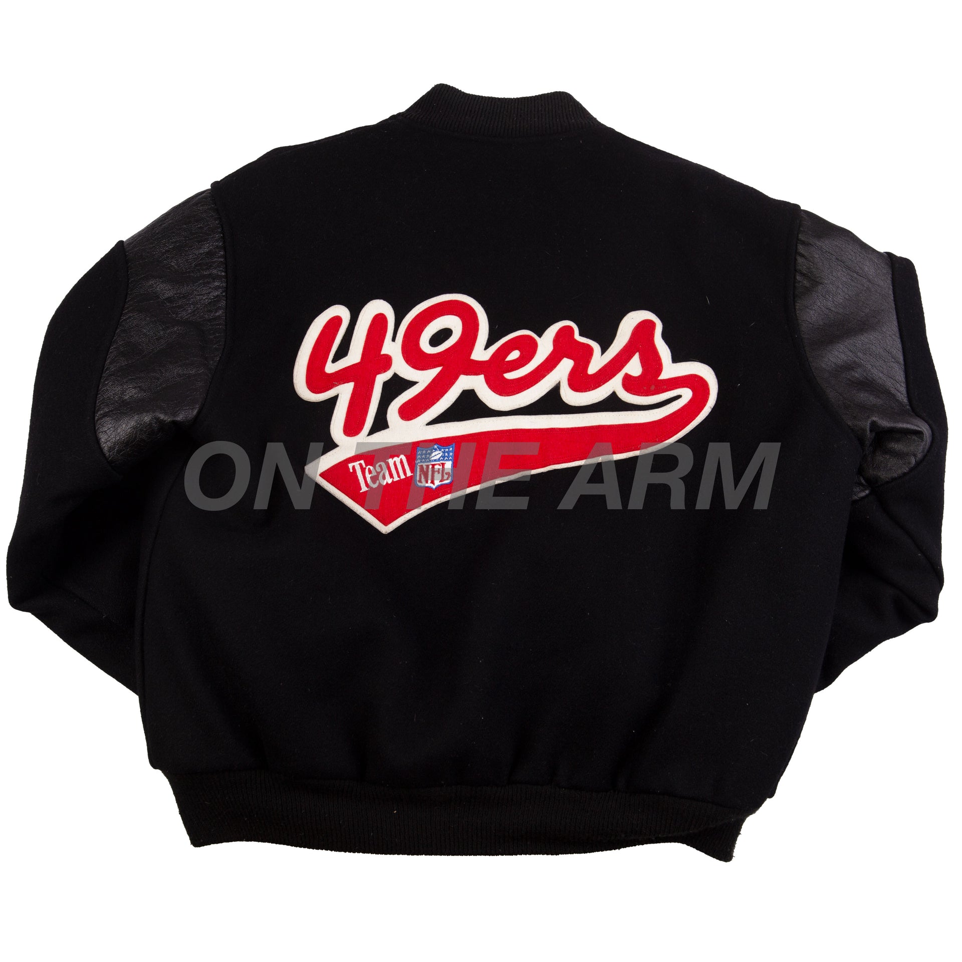 Vintage Black Chalkline 49ers Varsity Jacket