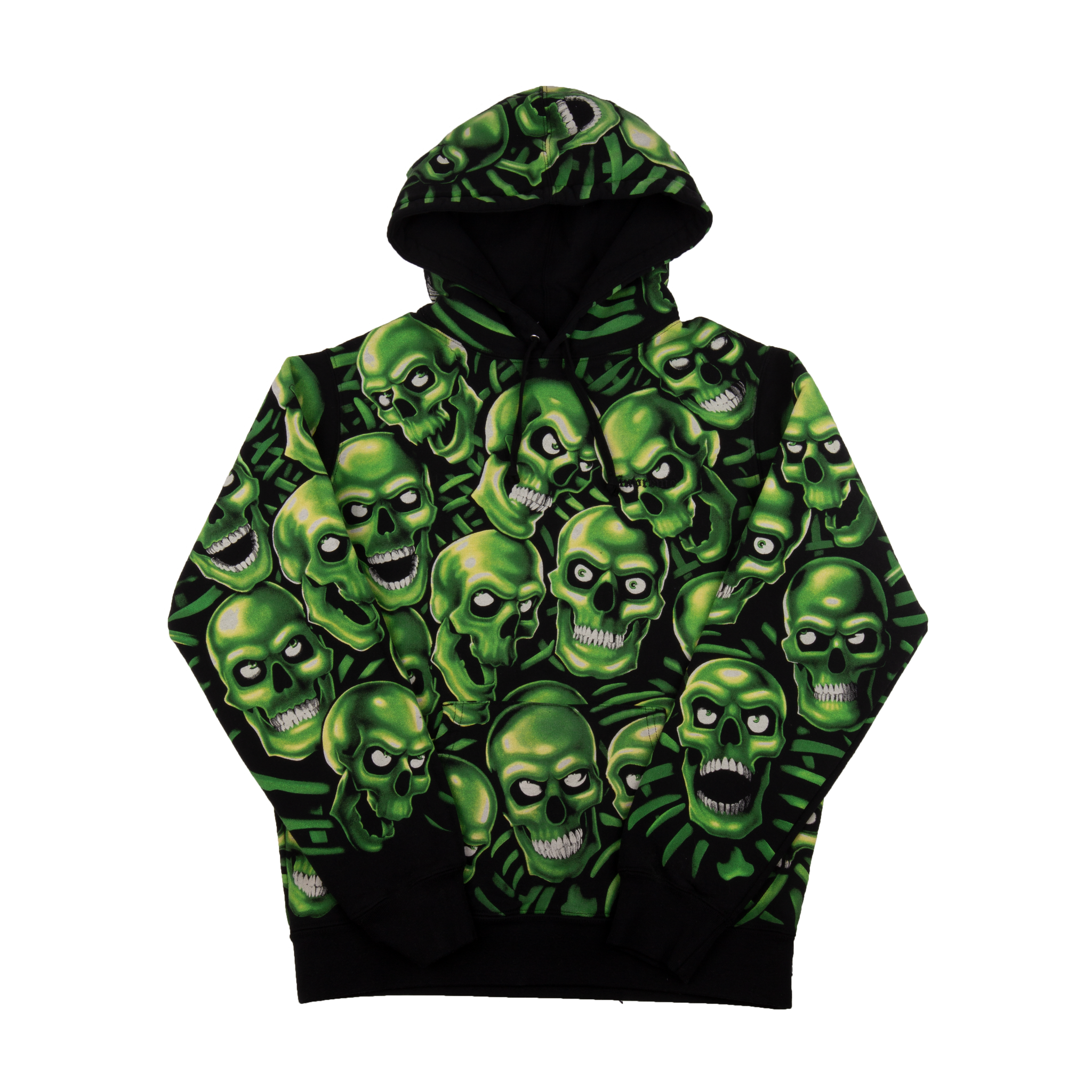 Supreme Green Skull Pile Hoodie On The Arm