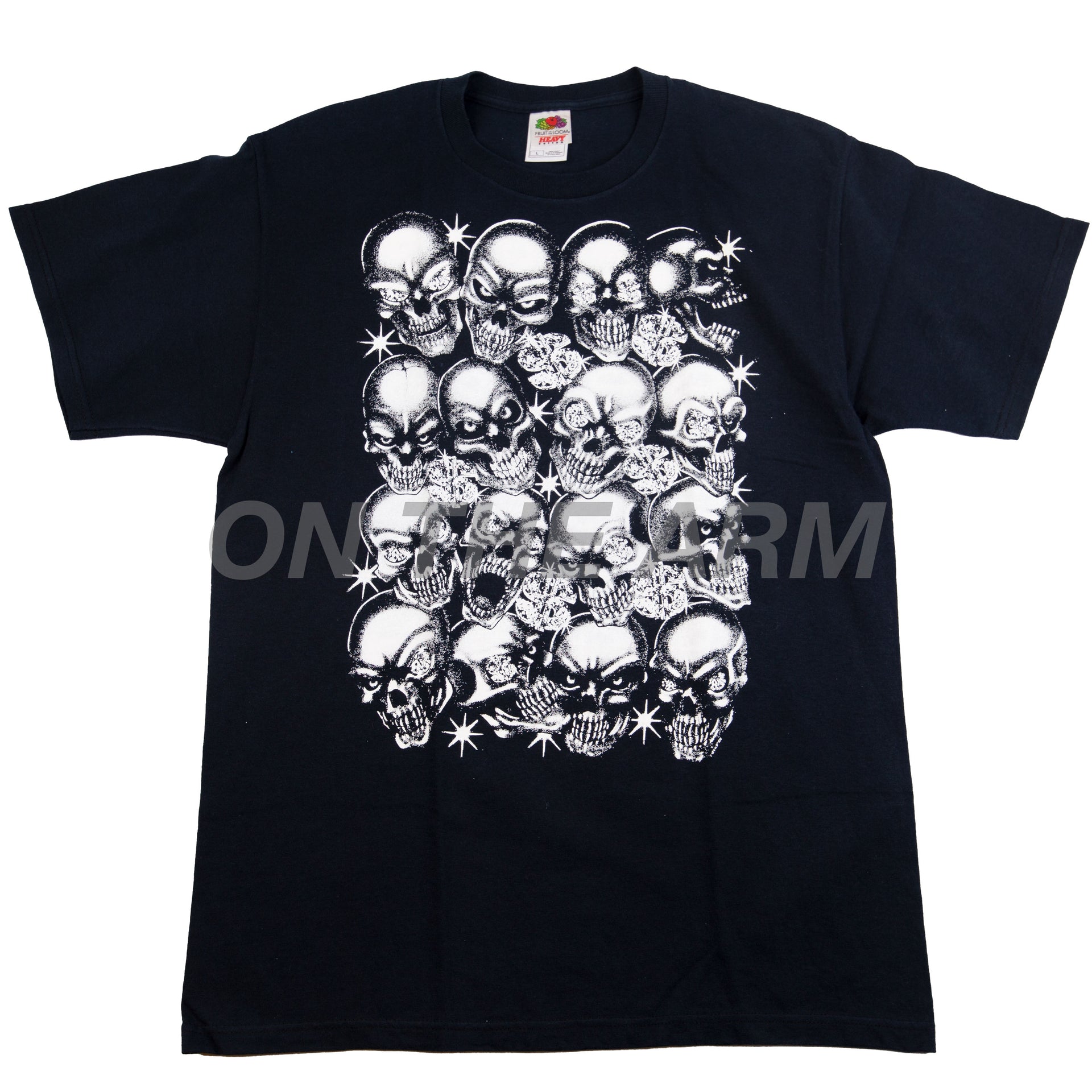 Vintage Black Bling Skulls Tee (2000's)