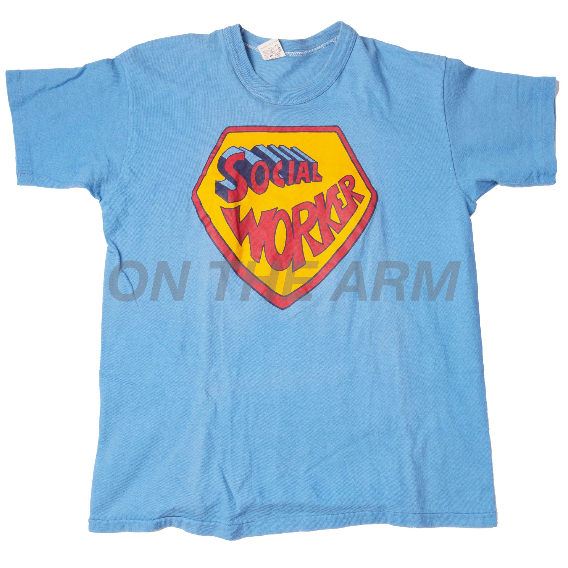 Vintage Blue Social Worker Superman Tee (1970's)