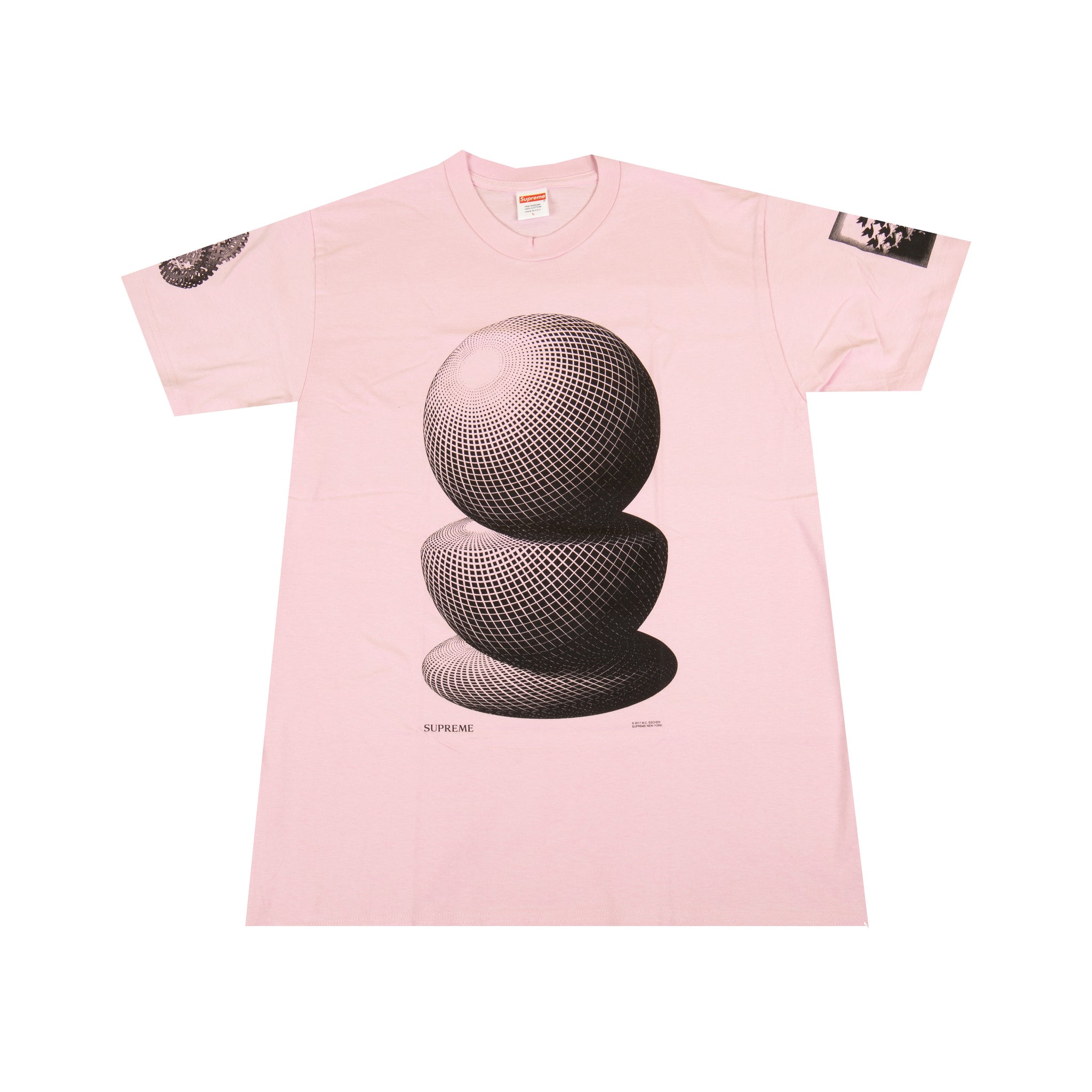 Supreme Pink MC Escher Spheres Tee