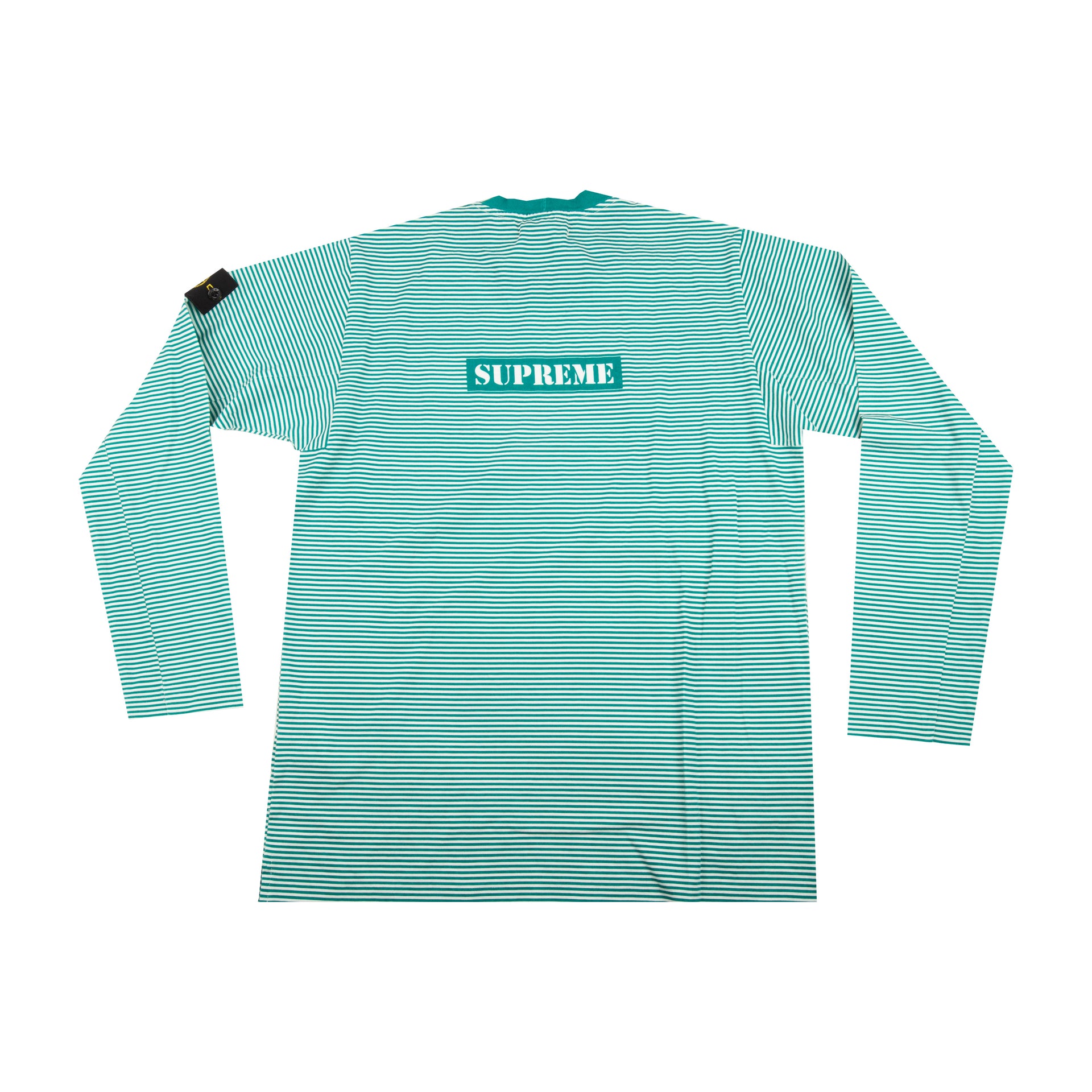 Supreme Green Stone Island Striped L/S