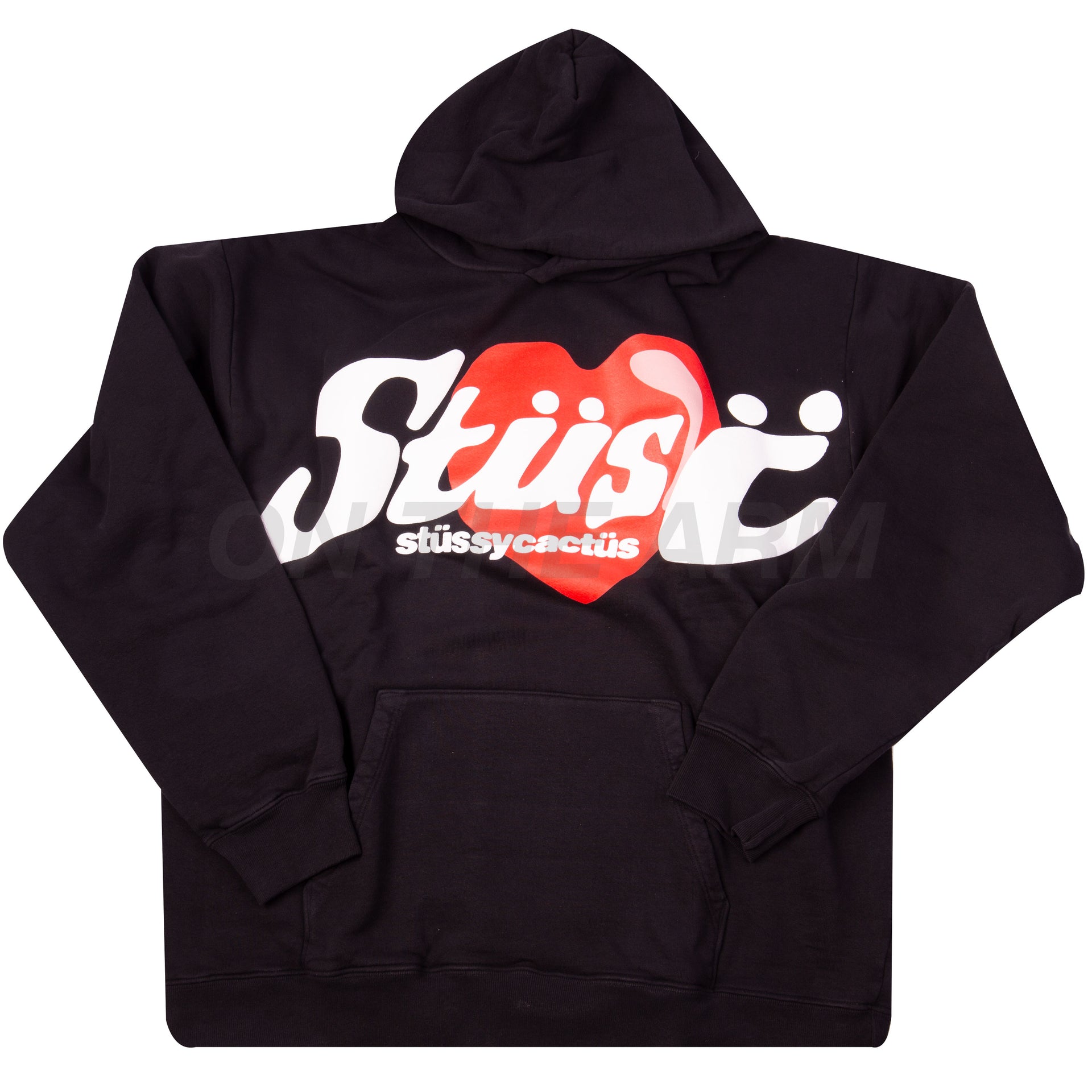 Cactus Plant Flea Market Black Stussy Heart Hoodie