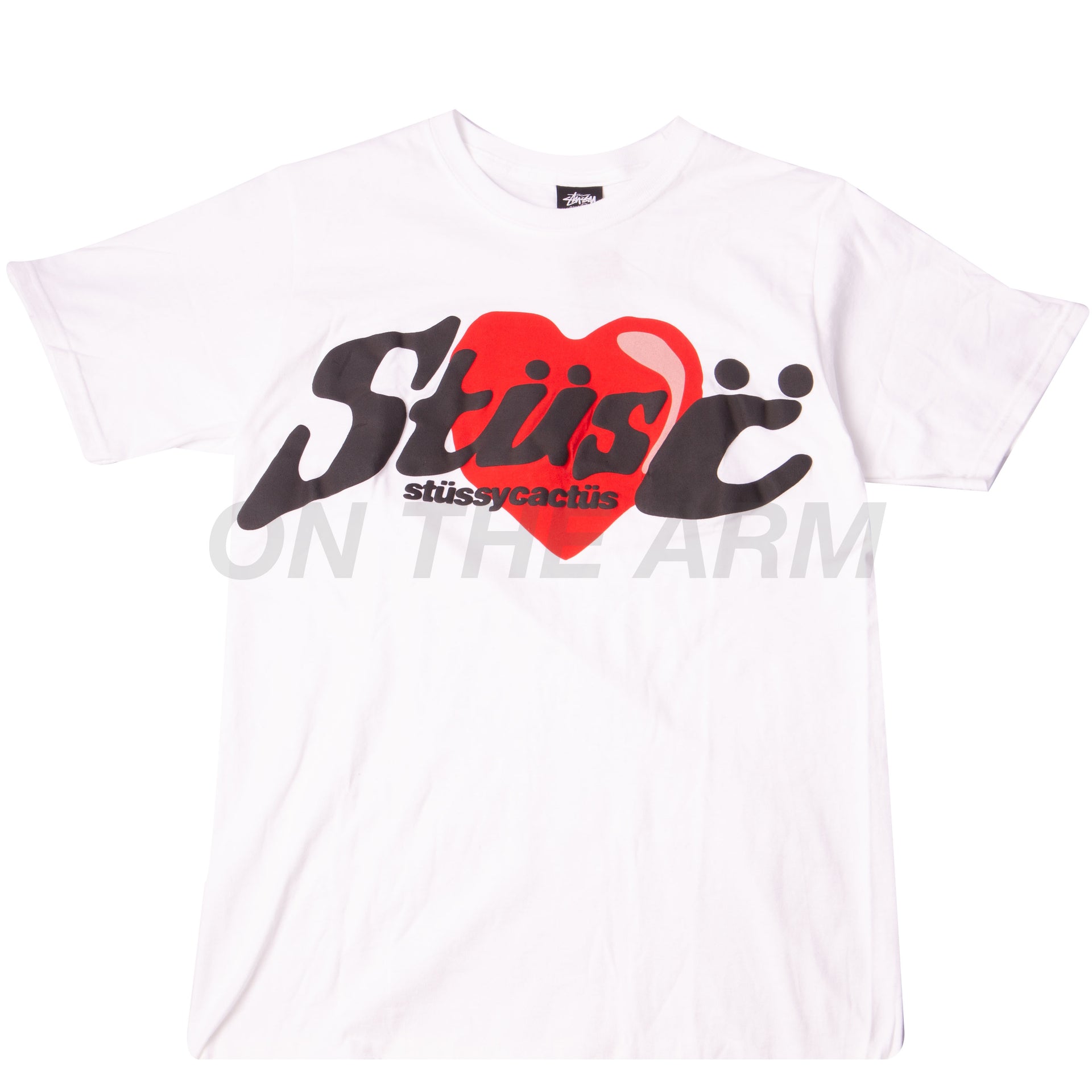 Cactus Plant Flea Market White Stussy Heart Tee