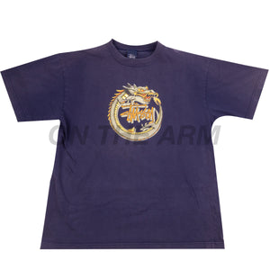 Stussy Navy Dragon Tee USED