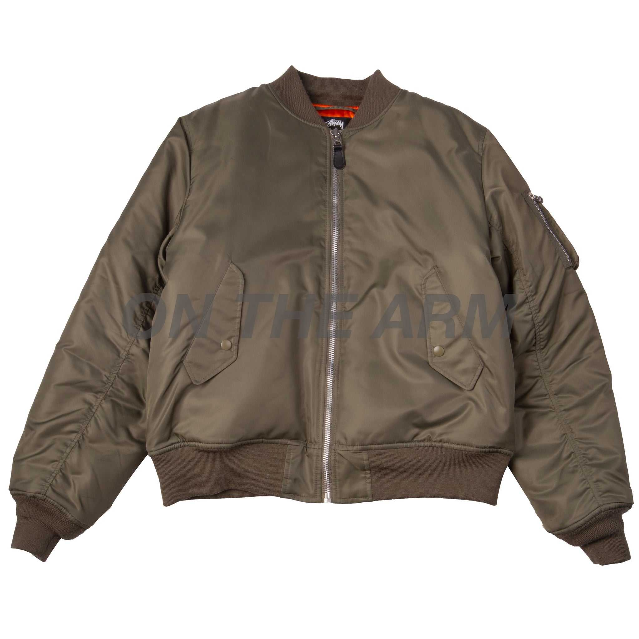 Stussy Olive CDG MA-1 Jacket – On The Arm