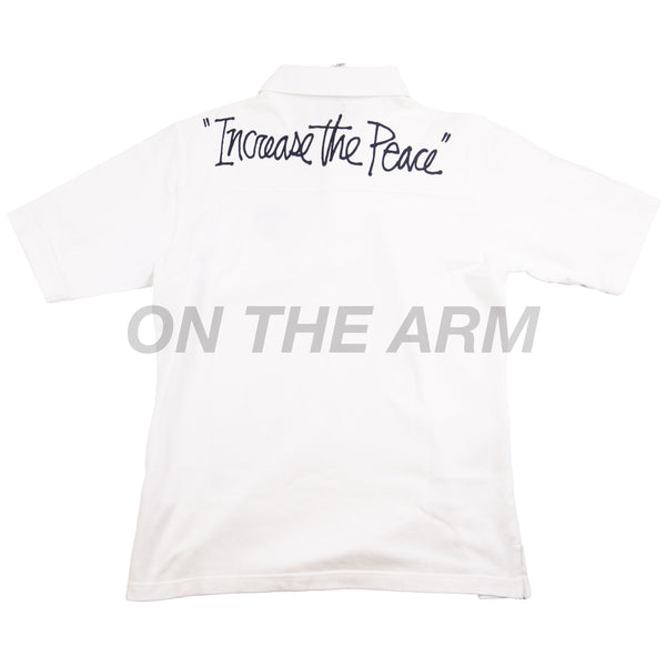 Stussy White Increase The Peace Polo PRE-OWNED