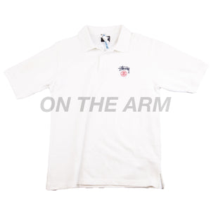 Stussy White Increase The Peace Polo PRE-OWNED