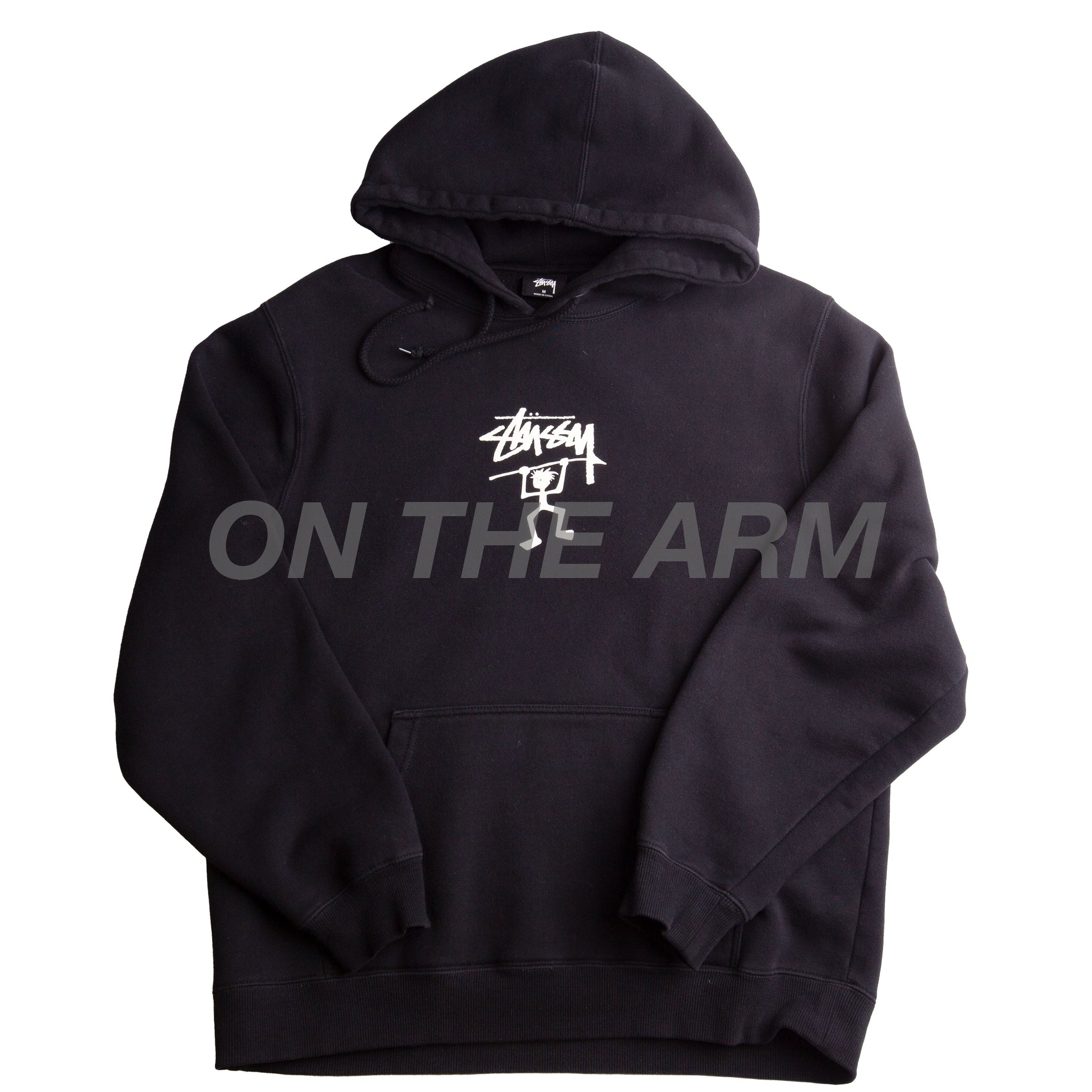 Stussy Black Caveman Hoodie PRE-OWNED