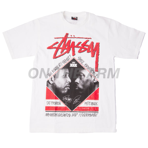 Stussy White DJ Premier Pete Rock 30th Anniversary Tee PRE