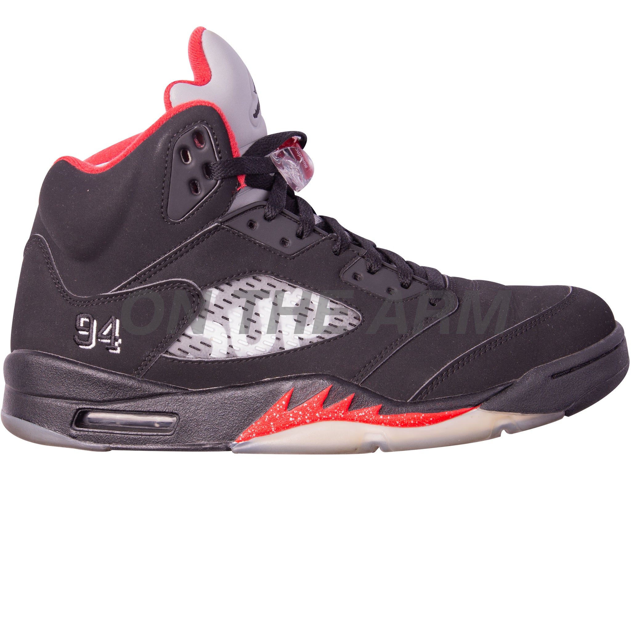 Nike Black Supreme Air Jordan 5 USED