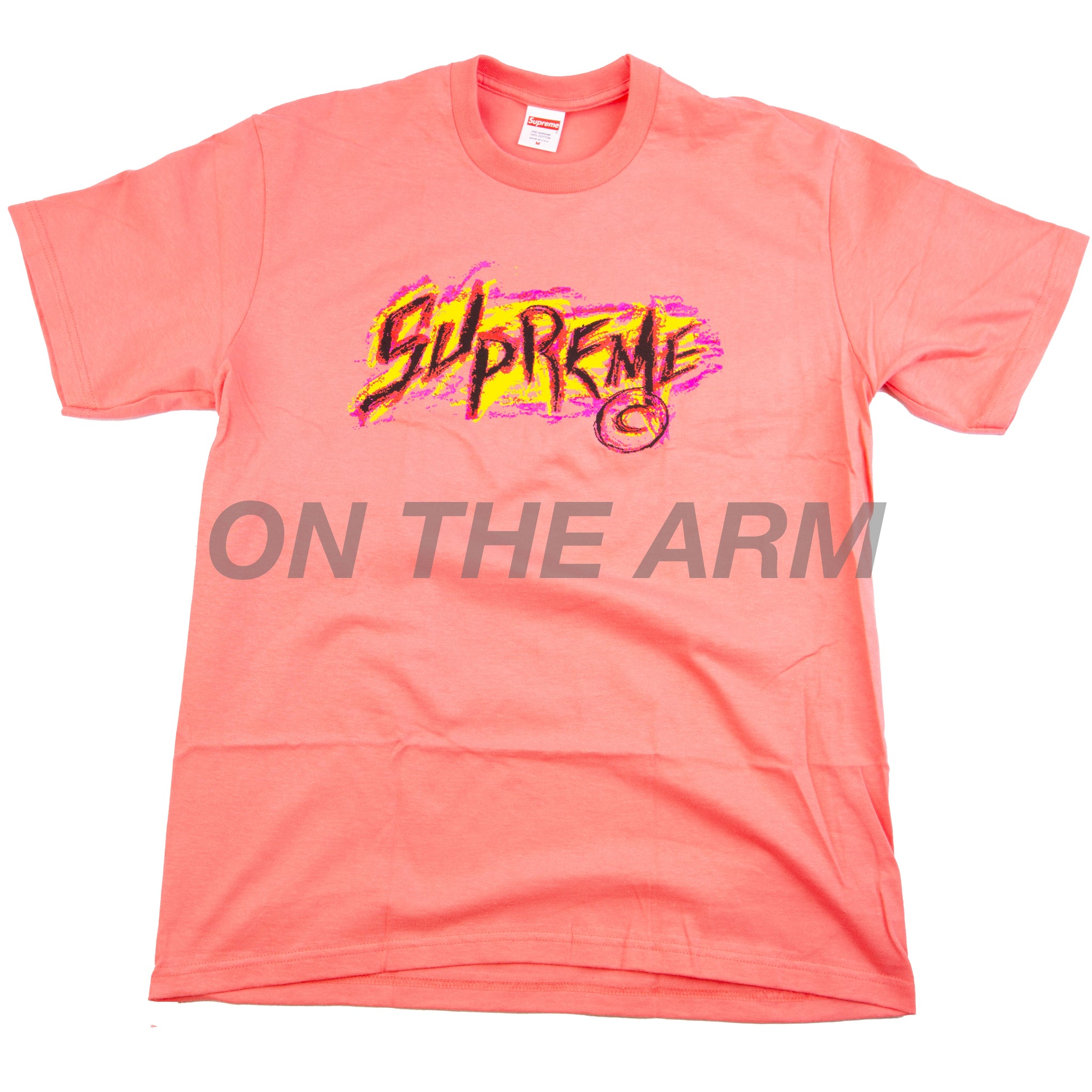 Supreme Bright Coral Scratch Tee