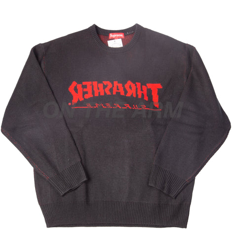 Supreme Black Thrasher Sweater