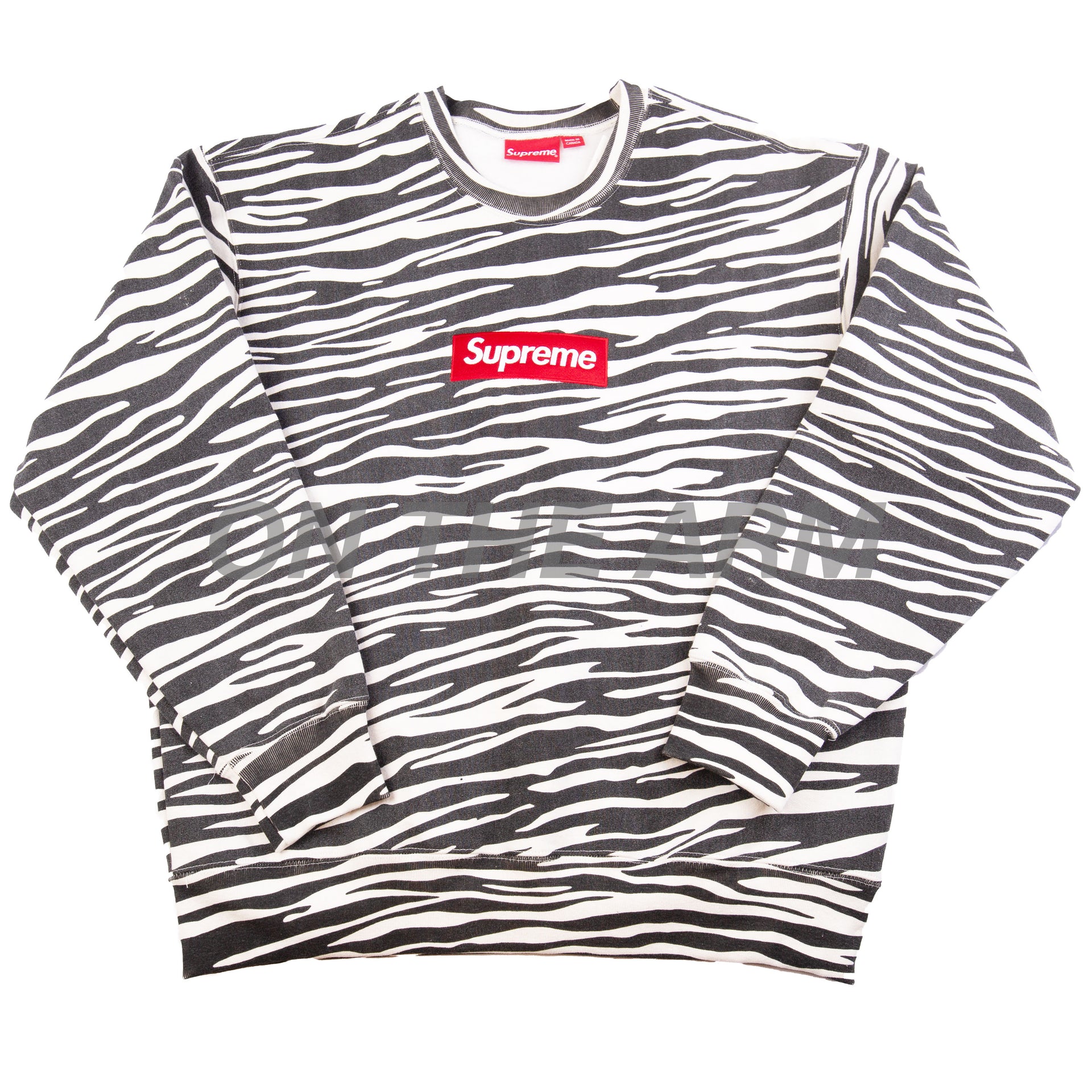 Supreme Zebra Box Logo Crew (FW22)