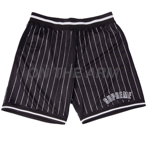 Supreme Black Rhinestone Stripe Shorts