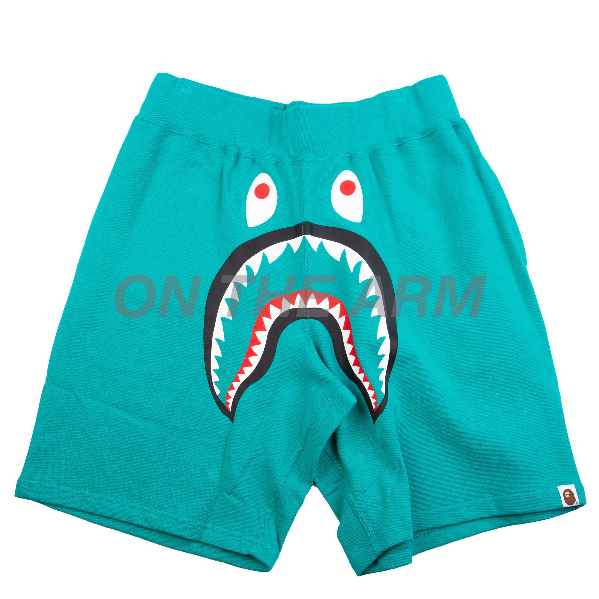 Bape Green Wide Fit Shark Shorts