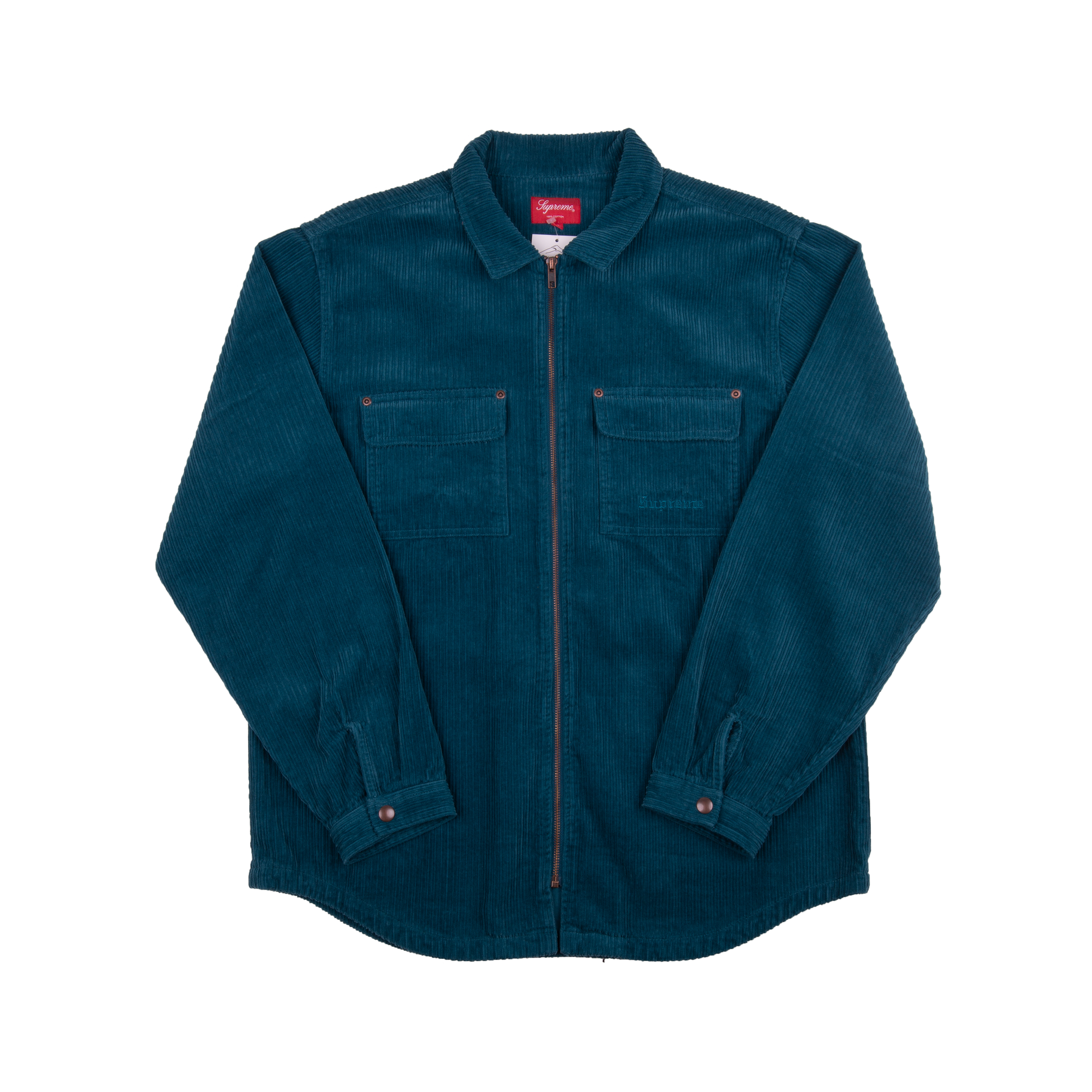 Supreme Teal Corduroy Zip Up