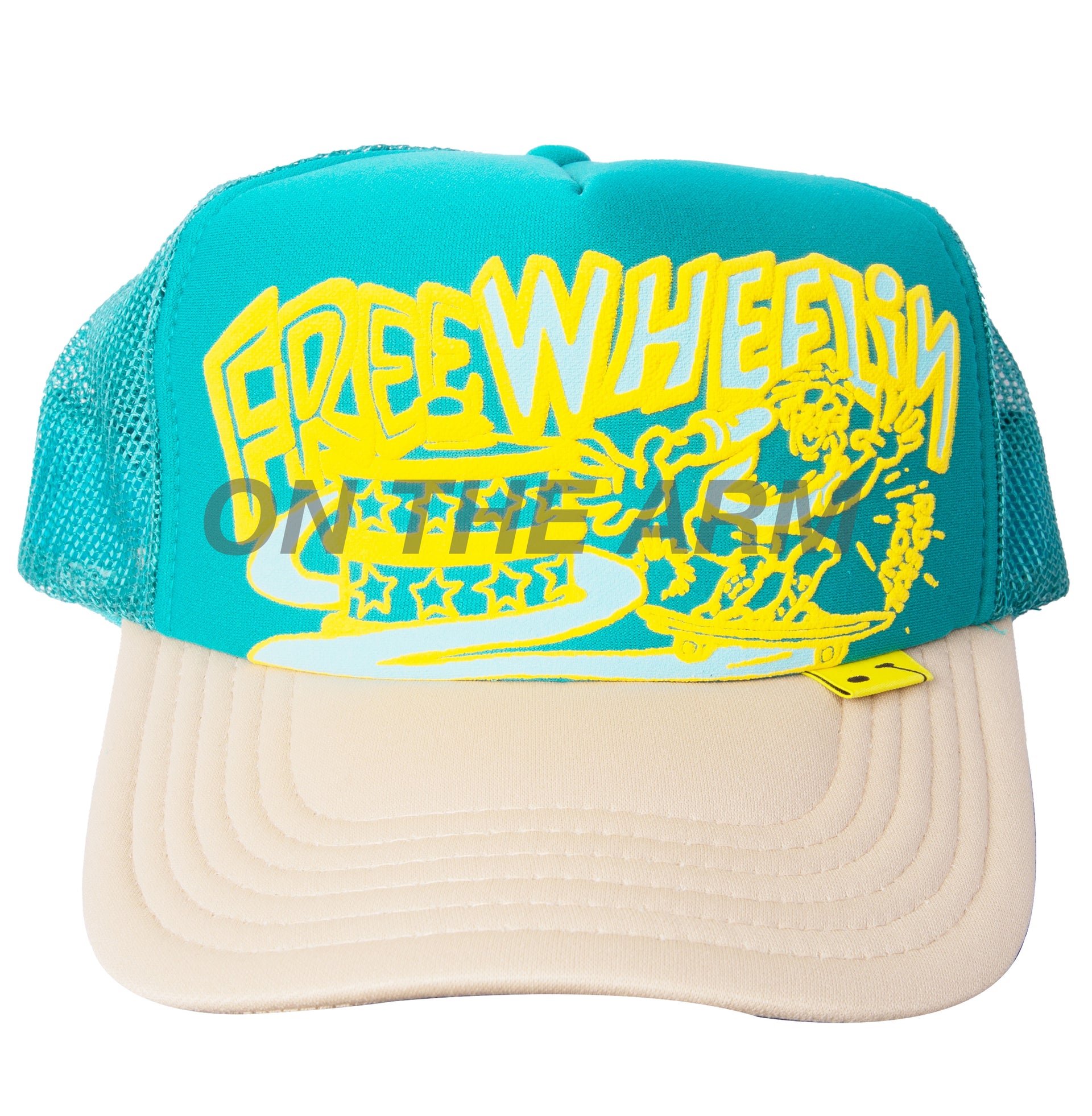 Kapital Turquoise/Beige Free Wheelin Trucker Hat