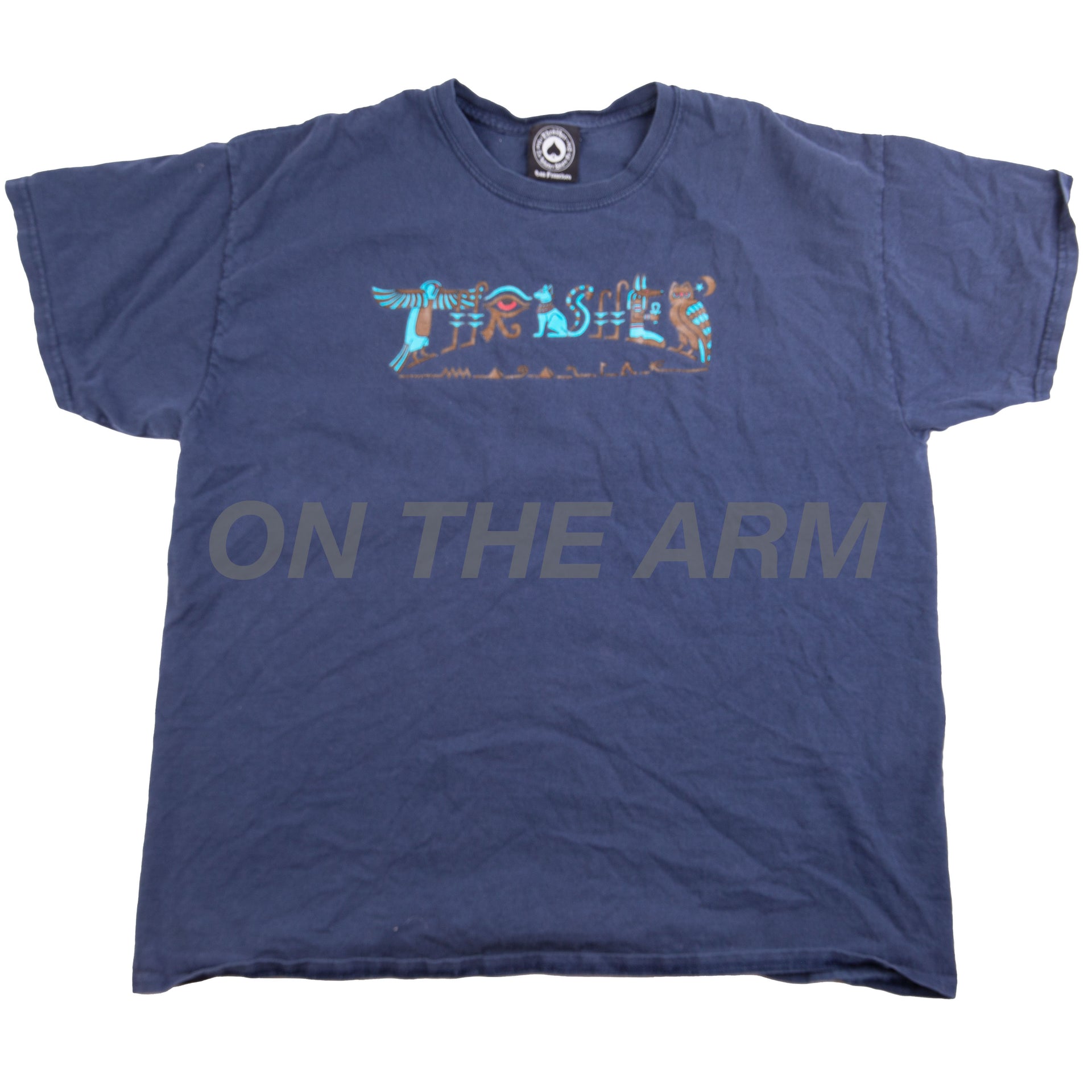 Thrasher Navy Hieroglyphs Tee PRE-OWNED